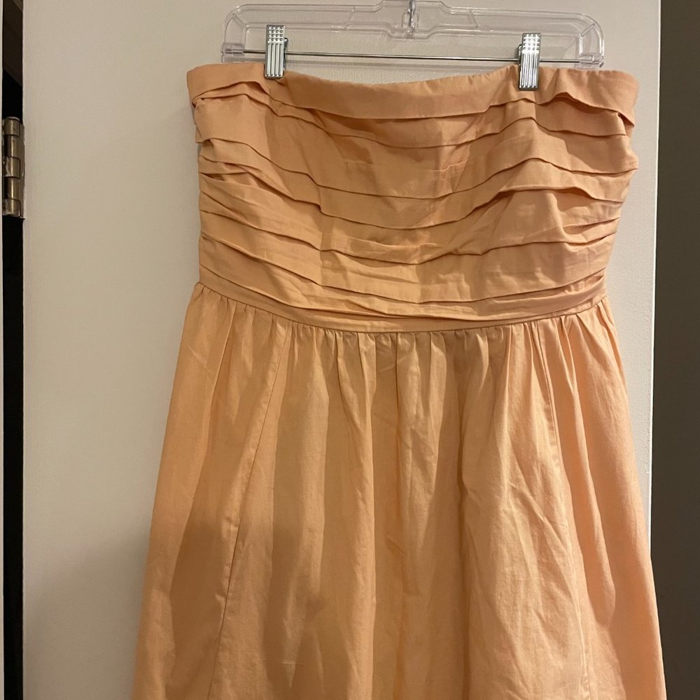 Abercrombie Strapless Poplin Midi Dress - Picture 2 of 4
